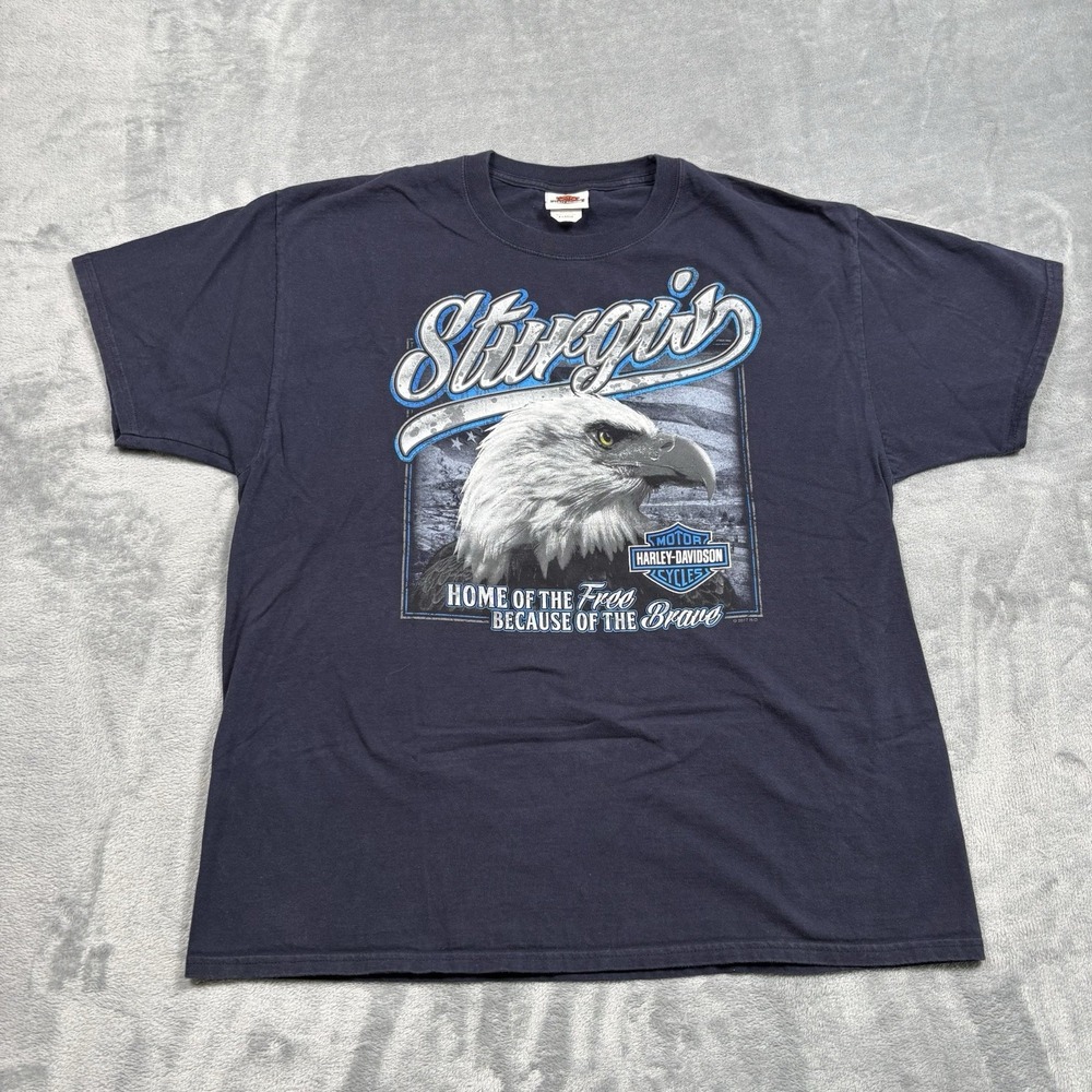 Sturgis Harley Davidson 2017 T-shirt Blue Mens Size XL South Dakota
